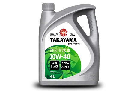 УСН 6 % Масло моторное TAKAYAMA SAE 10W40  API SL/CF 4л пластик TAKAYAMA