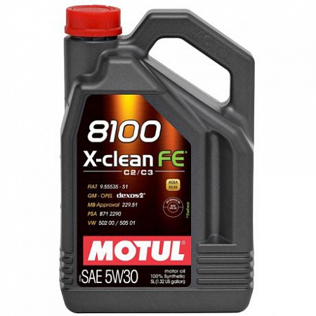 УСН 6 % Масло 104777 Мотор/масло 8100 X-Clean FE  5w30 100% Synth 5л. Motul