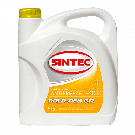 Антифриз G-12 Gold желтый 5кг SINTEC
