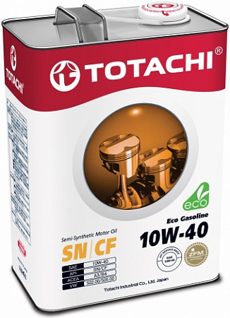 УСН 6 % Масло моторное Totachi Eco Gasoline 10w40 SM/CF 4 л  п/синт Totachi